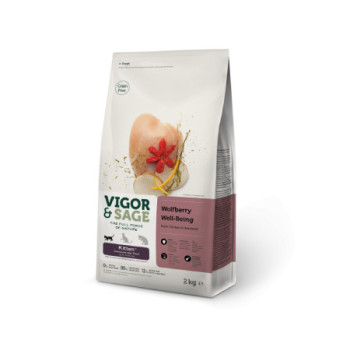 Vigor & Sage Wolfberry Well-Being – Aliment complet pour chatons 2 Kg