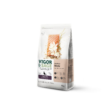 Vigor & Sage Lily Root Beauty – Aliment complet pour chat adulte 4 Kg