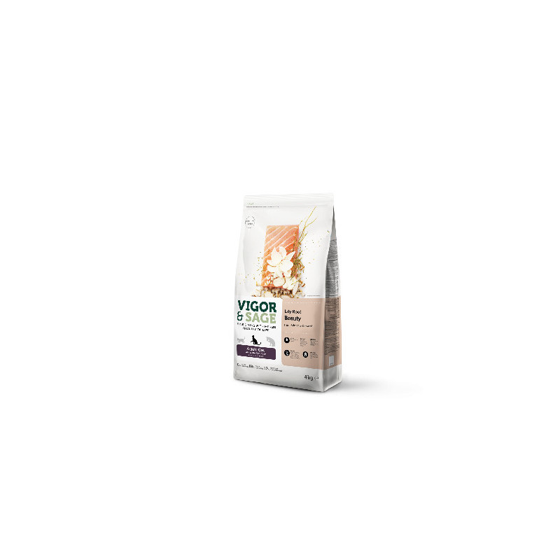 Vigor & Sage Lily Root Beauty – Aliment complet pour chat adulte 4 Kg
